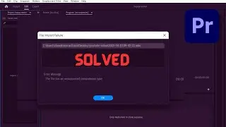 How to Fix This file has an unsupported compression type Adobe Premiere Pro Error [ Fixed]