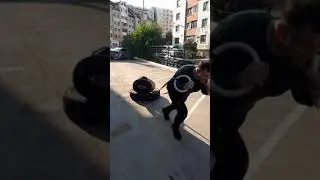 Truck pull tire flip keg