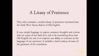 A Litany of Penitence