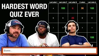 Playing the hardest word quiz ever