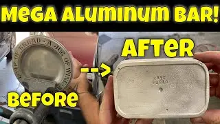 #melteverything Huge Ingot from Aluminum Bread Plates
