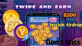 Yescoin New Airdrop|Same Notcoin & Memefi Claim Airdrop Project $200 Don't Miss #yescoin #notcoin