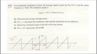 Communication systems End Problem 4.3-1 Amplitude Modulation