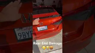 11th Gen Civic Si Rear Ended By Semi Truck Damage!!! 😭🤬 #11thgen #2022civicsi #shorts #crash