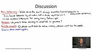 Foundations of Blockchains (Lecture 10.7: Discussion)
