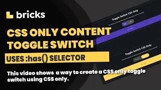 Brick Builder CSS only content toggle using a checkbox and :has()