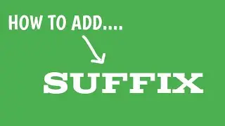 Part 2 - Prefix - Suffix | How to add a Suffix ? | Changes word form | ENG ENGINE