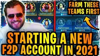 Starting a Brand New Account for 2021 in Galaxy of Heroes + Best First Teams to Farm!
