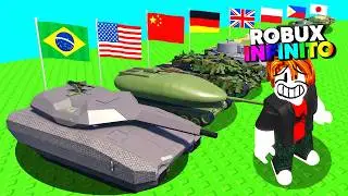 💲 I SPENT 100,000 ROBUX TO MAKE BRAZIL #1 IN THE ROBLOX WAR! 🇧🇷