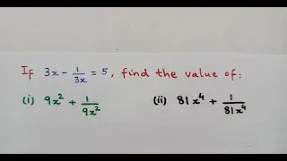 Solve by applying algebraic identities