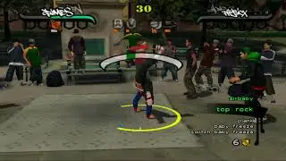 B-Boy (2006) Gameplay  - Style Elements Vs Project Soul -  PS2 /  PSP - Throwback - BNC