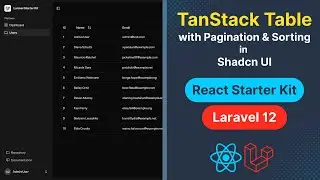 Add TanStack Table with Pagination & Sorting in Laravel React Starter Kit (Shadcn UI)
