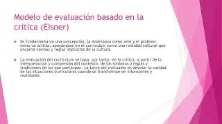 Modelos de evaluación