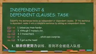 How to Write Independent and Dependent clauses (Chinese subtitles)