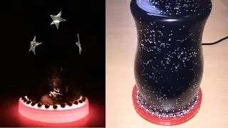 How to make a beautiful night table lamp with a glass