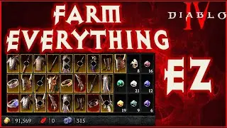 Farm Everything EZ Legendarys Xp Obols Gold Gems And Gear! Diablo 4