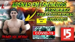 QUARENTENA? | 5 EXERCÍCIOS PARA TREINAR EM CASA EM APENAS 15MINUTOS! | SEM APARELHO | PEITORAL 