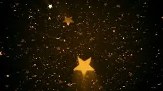 gold particle with shiny star / shining stars background