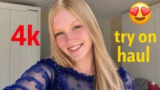 [4K] Transparent Lingerie & See-through Dress Micro Bikini Try-On Haul With Me 