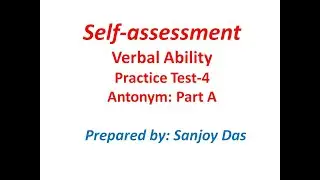 Verbal Ability: Practice Test 4 (Antonym: Part A)