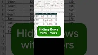 Hiding Rows with Errors in Excel