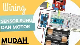 Cara membuat rangkaian Sensor DHT dan motor di Fritzing