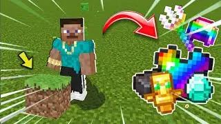 Minecraft, But DIRT Drops OP Items