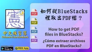 How to extract PDF files in BlueStacks? (Chinese ExerciseBook (Google Play))