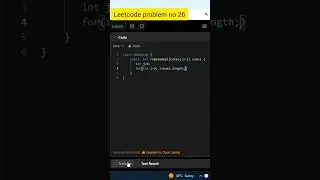 Remove duplicates from sorted array | Leetcode problem solving #leetcode #java #shots