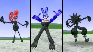💜🔥TURNING FNAF SB Animatronics and Mommy long legs INTO STONE in GMOD