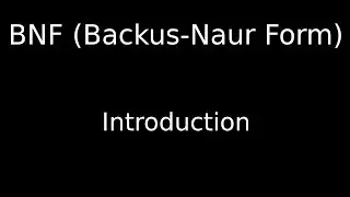 Introduction to BNF (Backus-Naur Form) A-Level