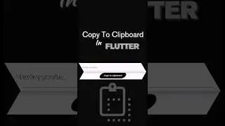 Copy to Clipboard in flutter | Fluttersome |  Venkyscode | Flutter | Copy text