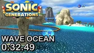 Sonic Generations (mod): Wave Ocean Speed Run (w/ skills) - 0:32.49