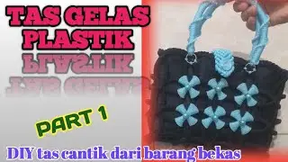 Cara membuat tas dari gelas plastik #tastalikur #totebag #diy @DavazkaYoutube