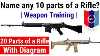 Name any 10 Parts of a Rifle ? | Weapon Training in NCC | 20 parts of rifle with diagram |