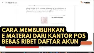 Cara menggunakan e materai dari kantor pos tanpa harus bikin akun