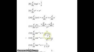 diffrentiation formula/trigonometry formula/log formula