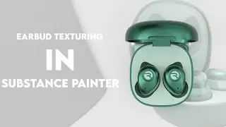 How To Texture a Bluetooth Head phones | Substance Painter | Earbud Texturing | UV Mapping