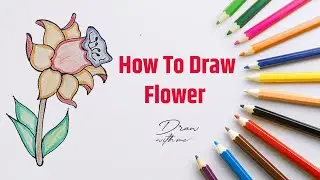 How to draw Flower Step by Step tutorial for beginners | #simpledrawingtutorial #viralvideo