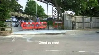 Roll down Ledge to Gap over Barrier