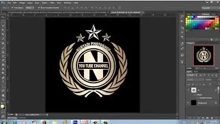 desain logo channel youtube dengan photoshop