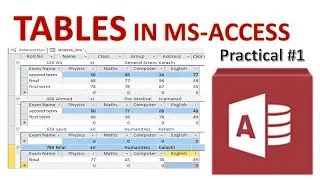 Tables in MS-ACCESS 2013|| Create tables in Access|| Database tables