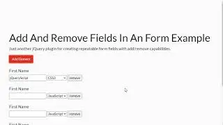 Add And Remove Fields In An Form