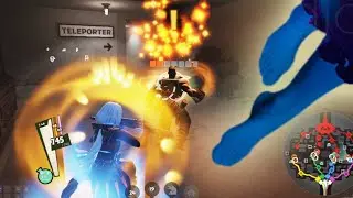 blue feet girl parries everyone