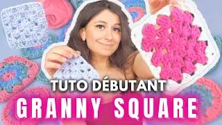 Apprendre le crochet cours n°4 : Le granny square 🧶Tuto + diagramme + changement de couleur facile ✅