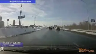 Russian kicks a car to stop it from crashing into pedestrians