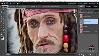 Oil painting effect using Smudge tool in Photoshop