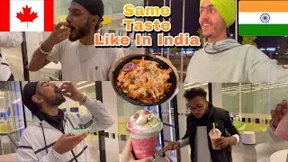 Having Indian Food at night in Brampton Canada | Paan Falooda Momos and Bad Weather