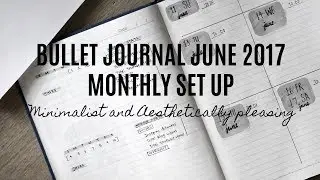 Bullet Journal June 2017 Plan With Me (Minimalist and Aesthetic)\\ Black & White & Wise