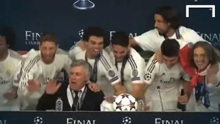 Real Madrid players troll Ancelotti after 2014 UCL win | Throwback Thursday